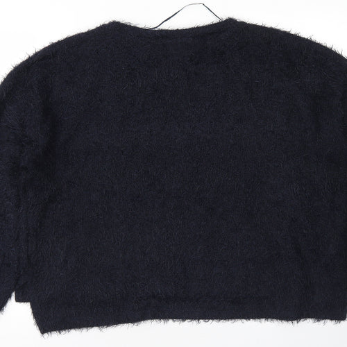 Primark Womens Blue Crew Neck  Polyester Pullover Jumper Size L