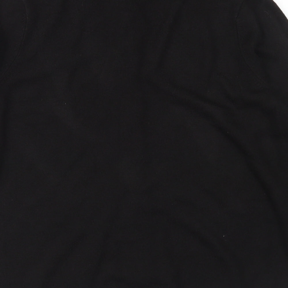 Classic Womens Brown Crew Neck  Acrylic Cardigan Jumper Size 12