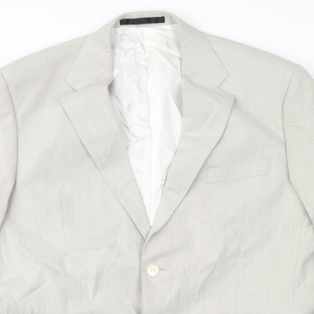 Marks & Spencer Mens Grey  Cotton Jacket Blazer Size 42