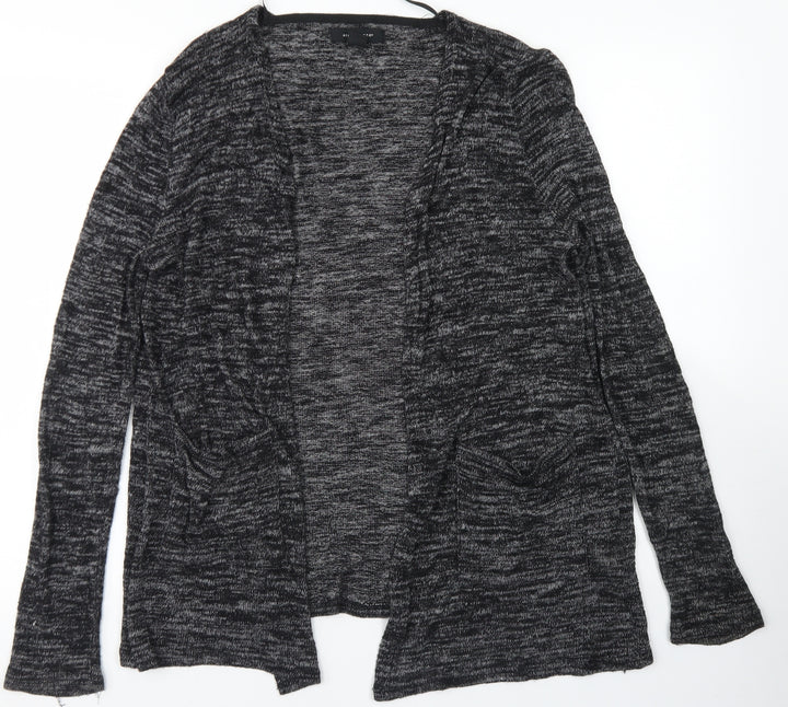 Atmosphere Womens Black Round Neck  Viscose Cape Jumper Size M