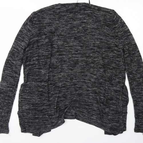 Atmosphere Womens Black Round Neck  Viscose Cape Jumper Size M