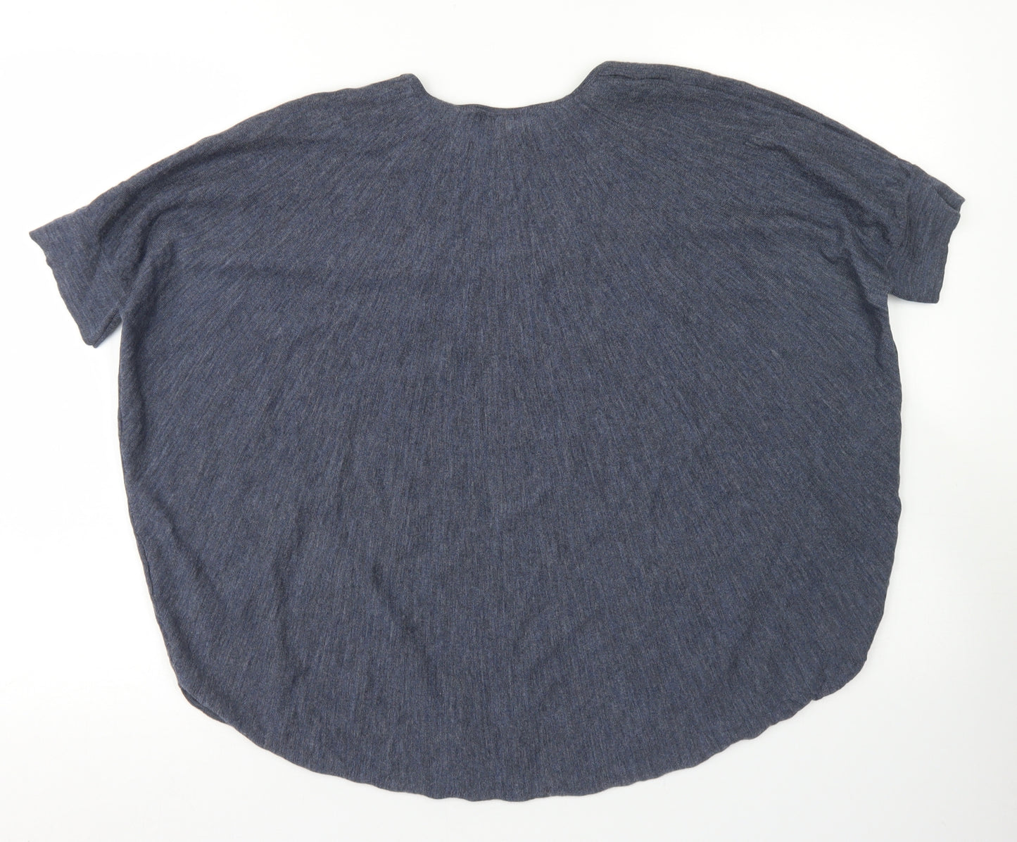 The White Company Womens Blue  Wool Basic T-Shirt Size XS V-Neck