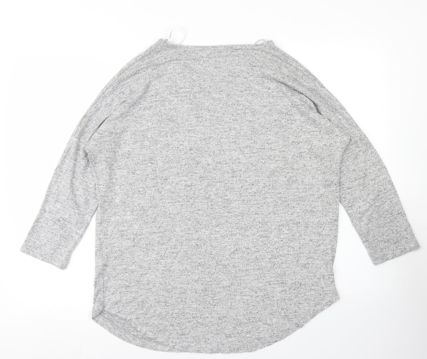 Select Womens Grey  Polyester Basic T-Shirt Size 12 Round Neck