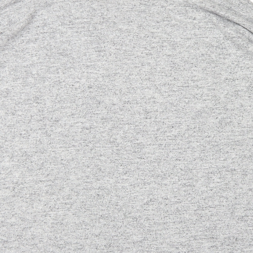 Select Womens Grey  Polyester Basic T-Shirt Size 12 Round Neck
