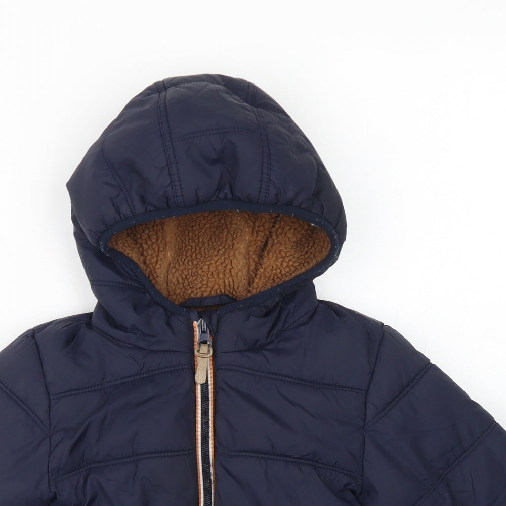 NEXT Boys Blue   Parka Coat Size 18-24 Months   Zip