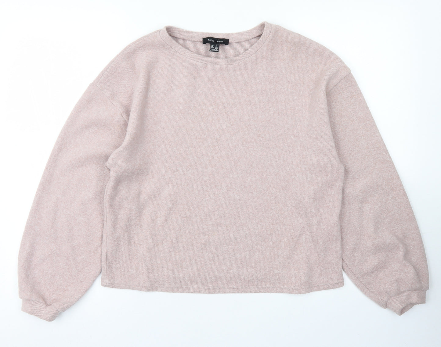 New Look Womens Pink Crew Neck  Polyester Pullover Jumper Size S   - Balloon Sleeve