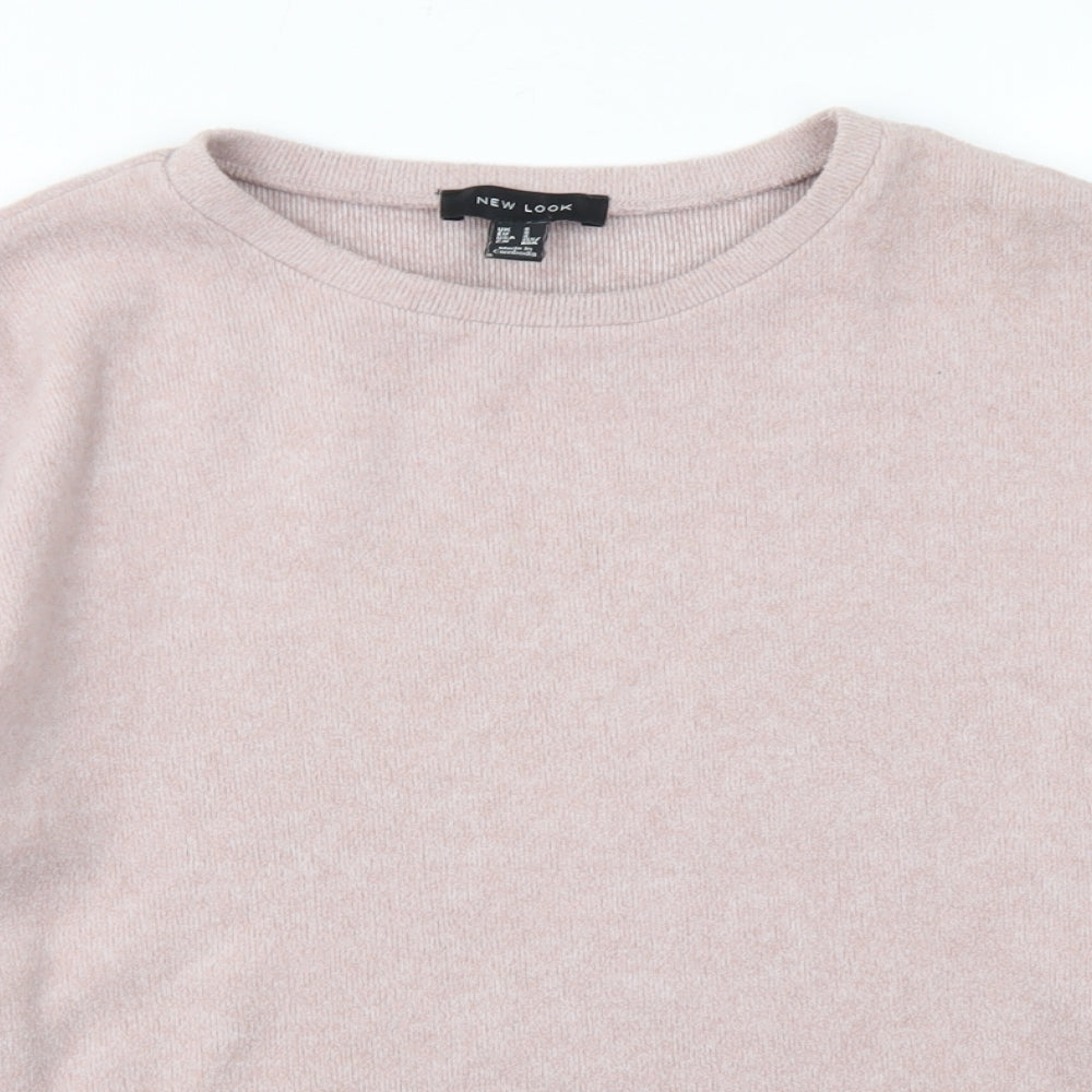 New Look Womens Pink Crew Neck  Polyester Pullover Jumper Size S   - Balloon Sleeve