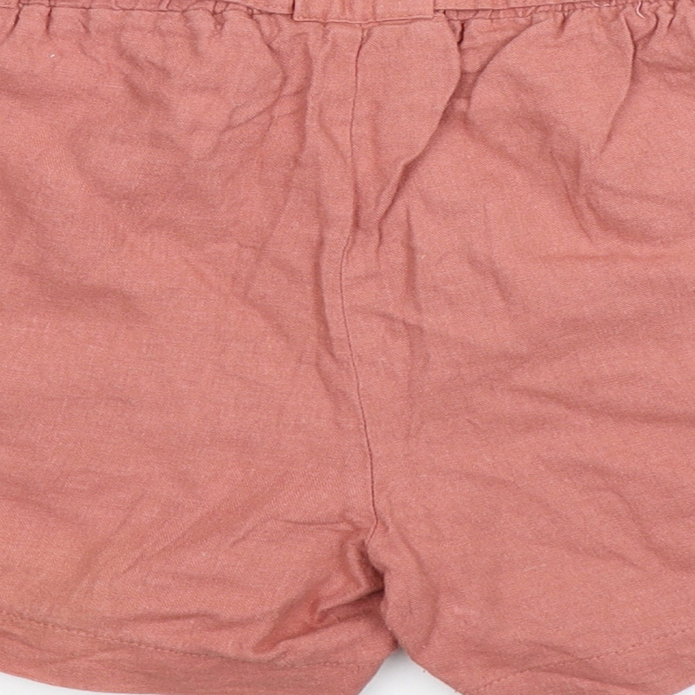 Primark Womens Pink  Linen Sailor Shorts Size 12 L5 in Regular