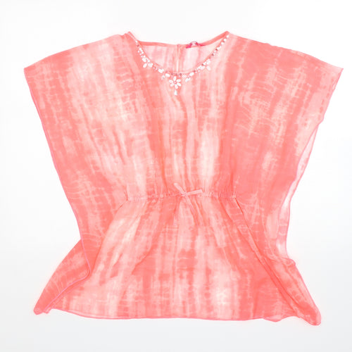 Primark Girls Pink   Basic Blouse Size 11-12 Years Round Neck