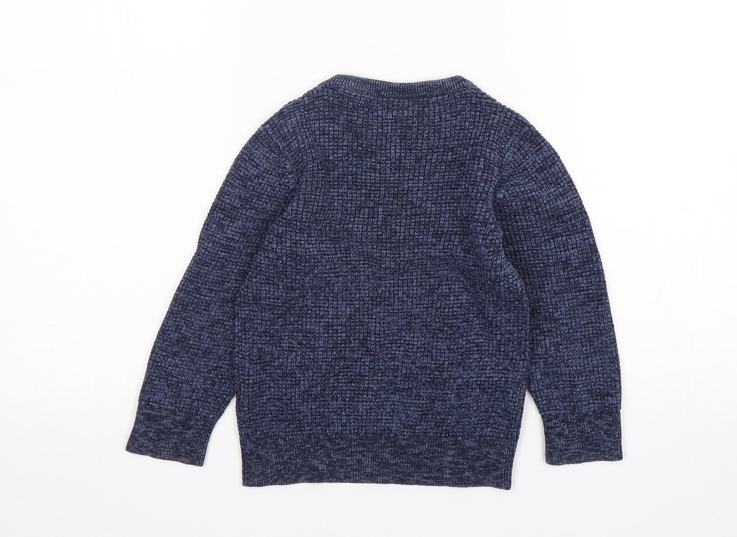 NEXT Boys Blue Round Neck  Cotton Pullover Jumper Size 3 Years