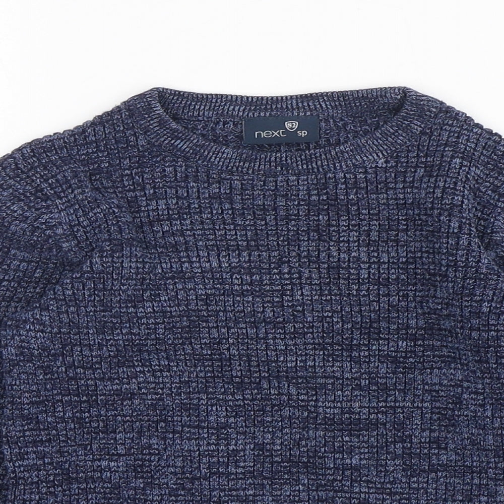 NEXT Boys Blue Round Neck  Cotton Pullover Jumper Size 3 Years