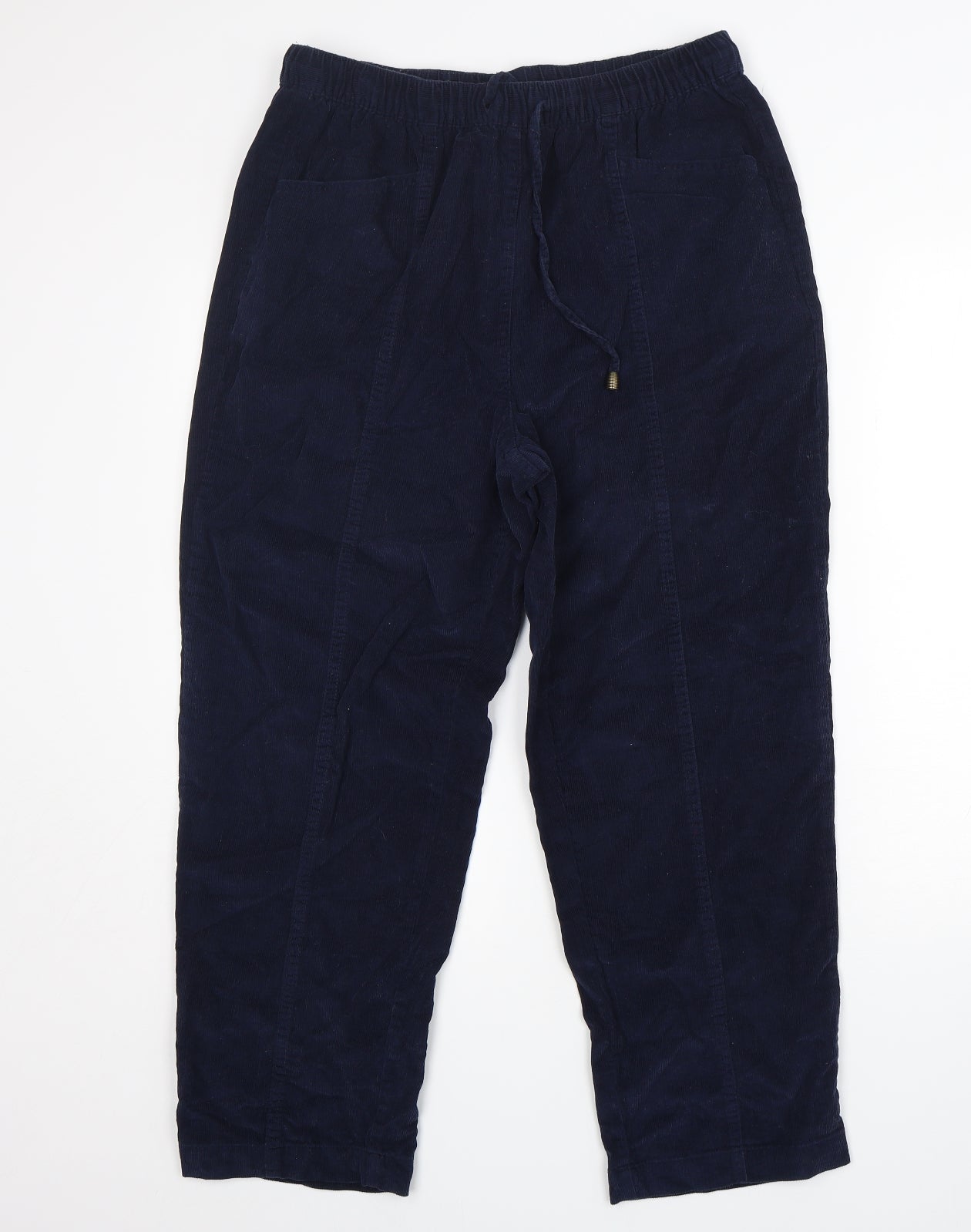 ISLE Essentials Womens Blue  Cotton Chino Trousers Size 14 L27 in Regular