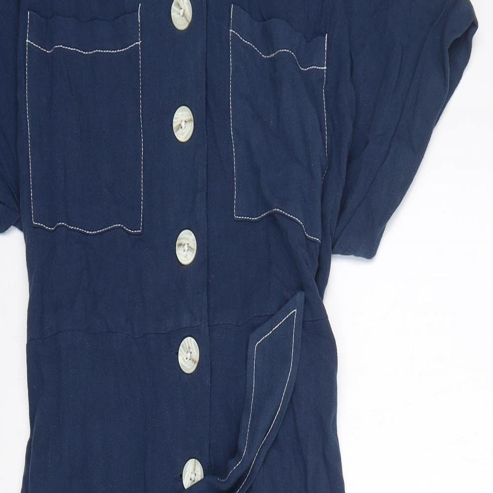 Primark Womens Blue  Viscose Jumpsuit One-Piece Size 18 L20 in