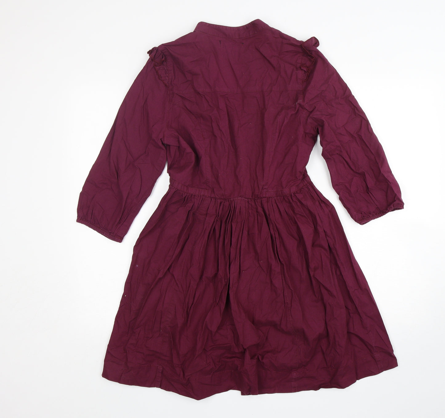 ASOS Womens Purple  Cotton Fit & Flare  Size 10  V-Neck