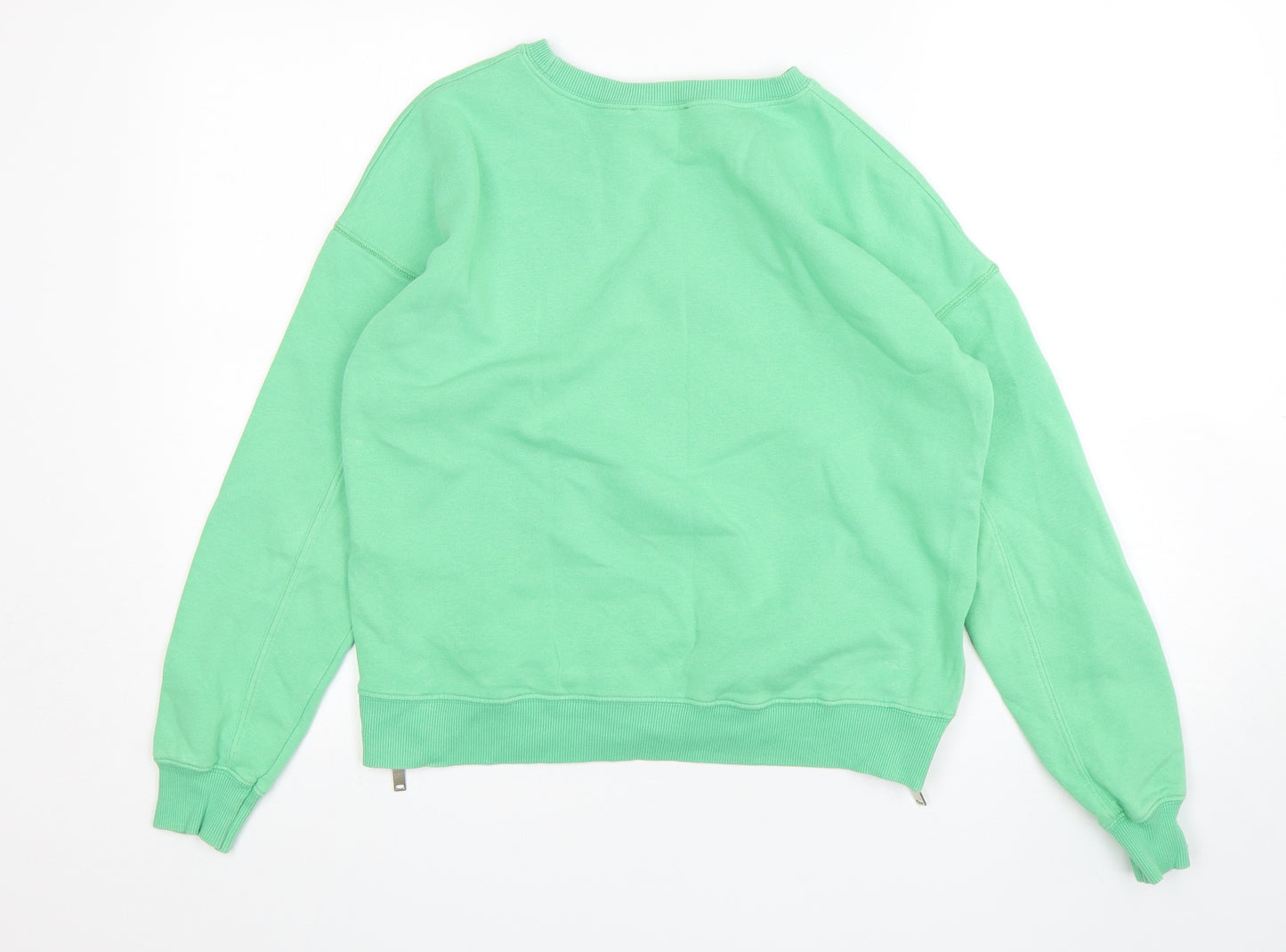 Mint Velvet Womens Green  Cotton Pullover Sweatshirt Size XS
