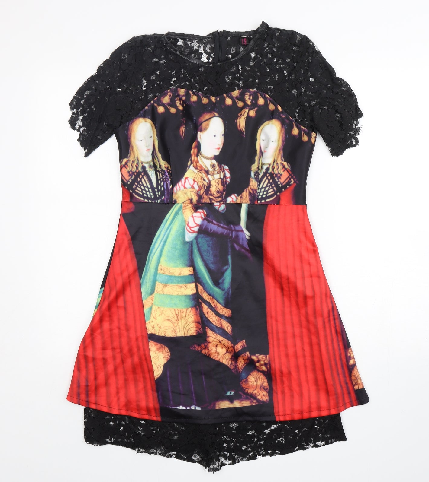 Shoshangfeng Womens Multicoloured   A-Line  Size L  Round Neck