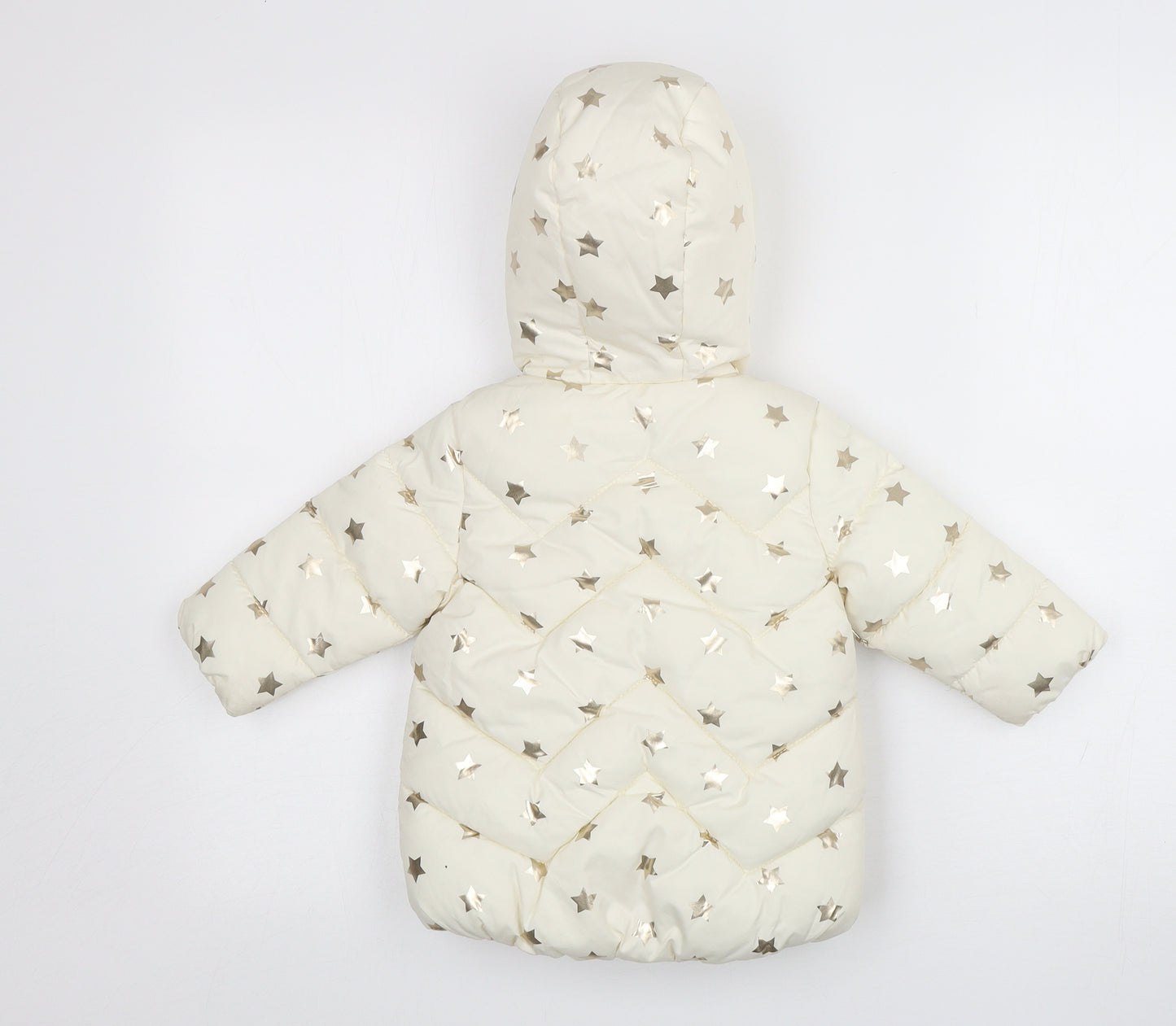NEXT Girls Beige Polka Dot  Rain Coat Coat Size 9-12 Months