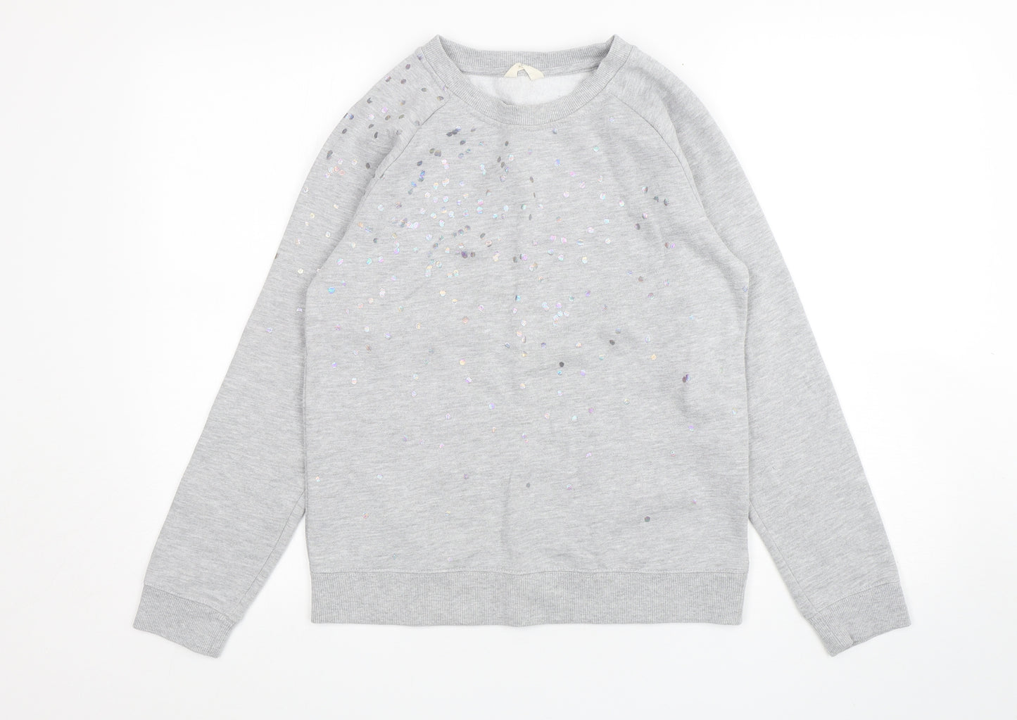 Hush Womens Grey  Cotton Pullover Sweatshirt Size XS