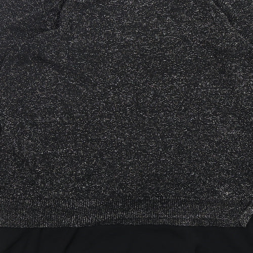 NEXT Womens Black Round Neck  Viscose Pullover Jumper Size 6