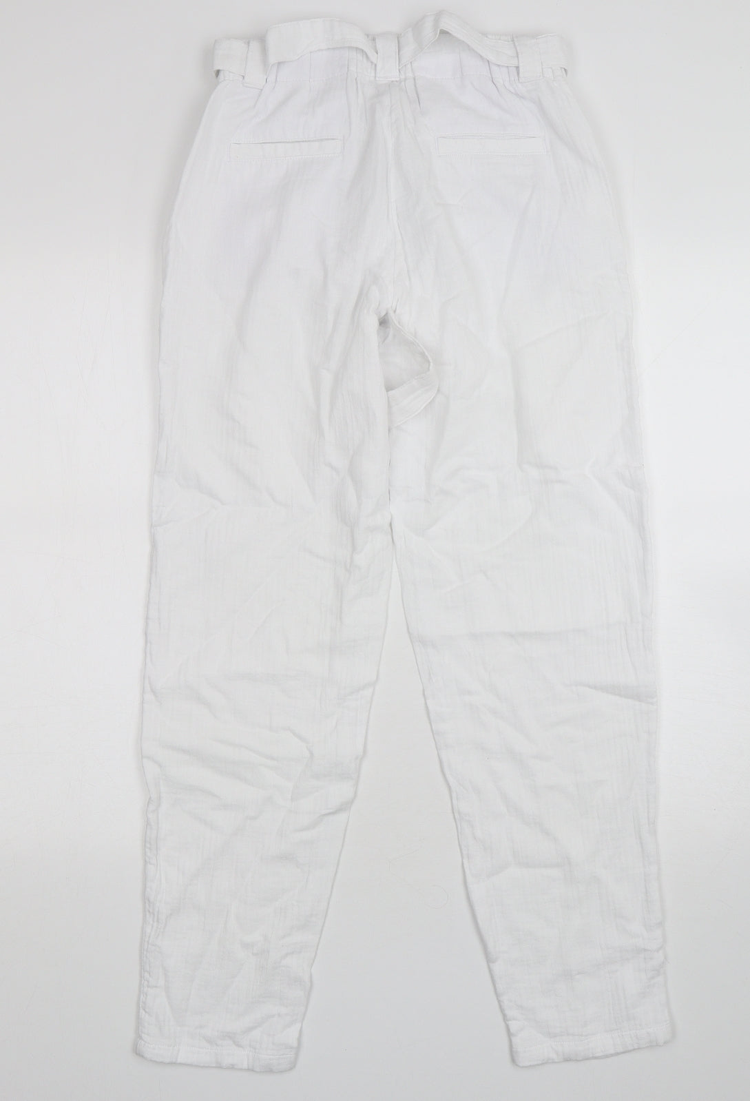 Per Una Womens White  Cotton Trousers  Size 8 L30 in Regular