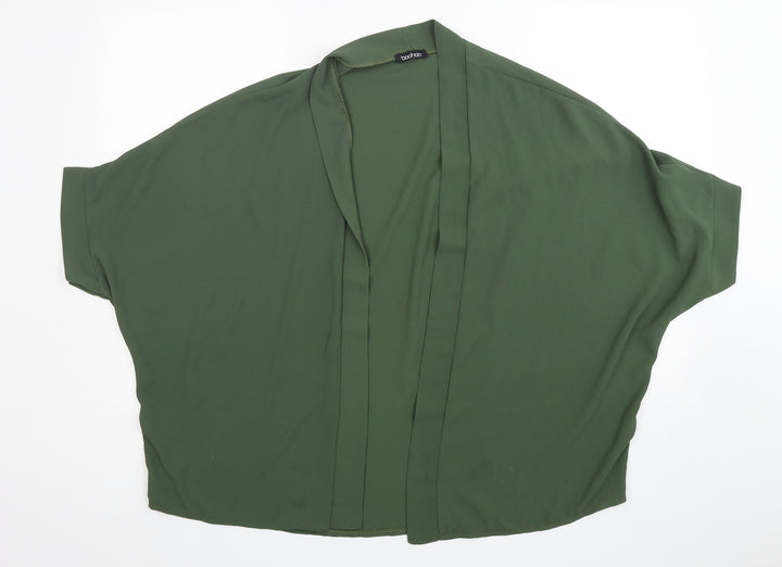 Boohoo Womens Green  Polyester Jacket Blazer Size S