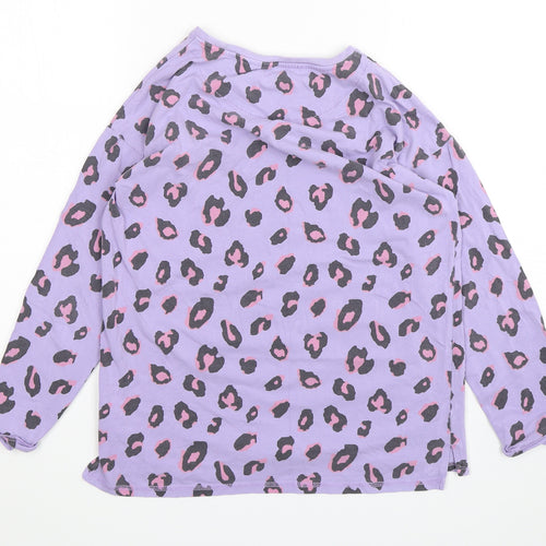 NEXT Girls Purple Animal Print Cotton Top Pyjama Top Size 11 Years