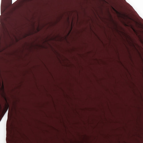 NEXT Womens Purple  Viscose Basic Button-Up Size 10 Collared