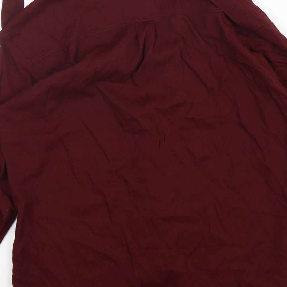NEXT Womens Purple  Viscose Basic Button-Up Size 10 Collared