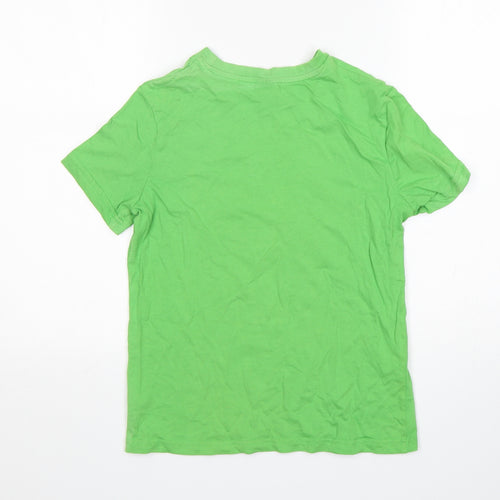 George Boys Green  Cotton Basic T-Shirt Size 10-11 Years Round Neck  - XBOX