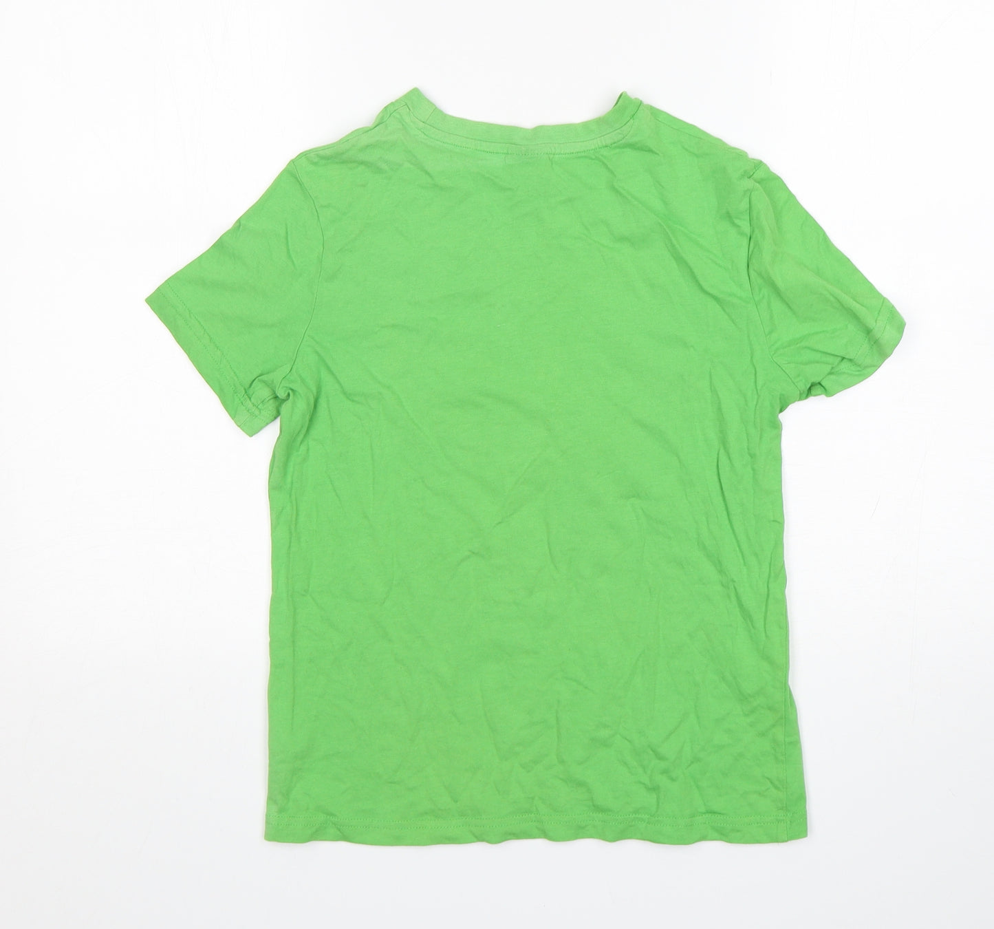 George Boys Green  Cotton Basic T-Shirt Size 10-11 Years Round Neck  - XBOX