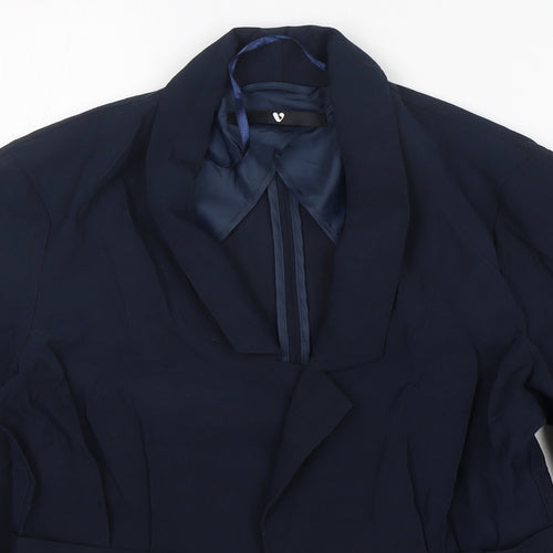 Very Womens Blue  Viscose Jacket Blazer Size 12