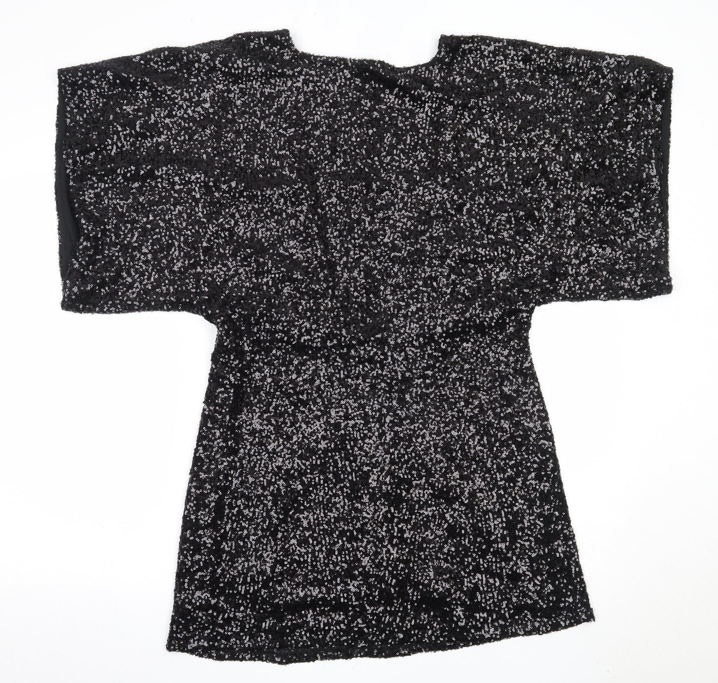 ASOS Womens Black  Nylon Shift  Size 12  Round Neck