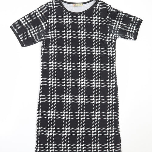Cameo Rose Womens Black  Polyester Shift  Size 8  Round Neck