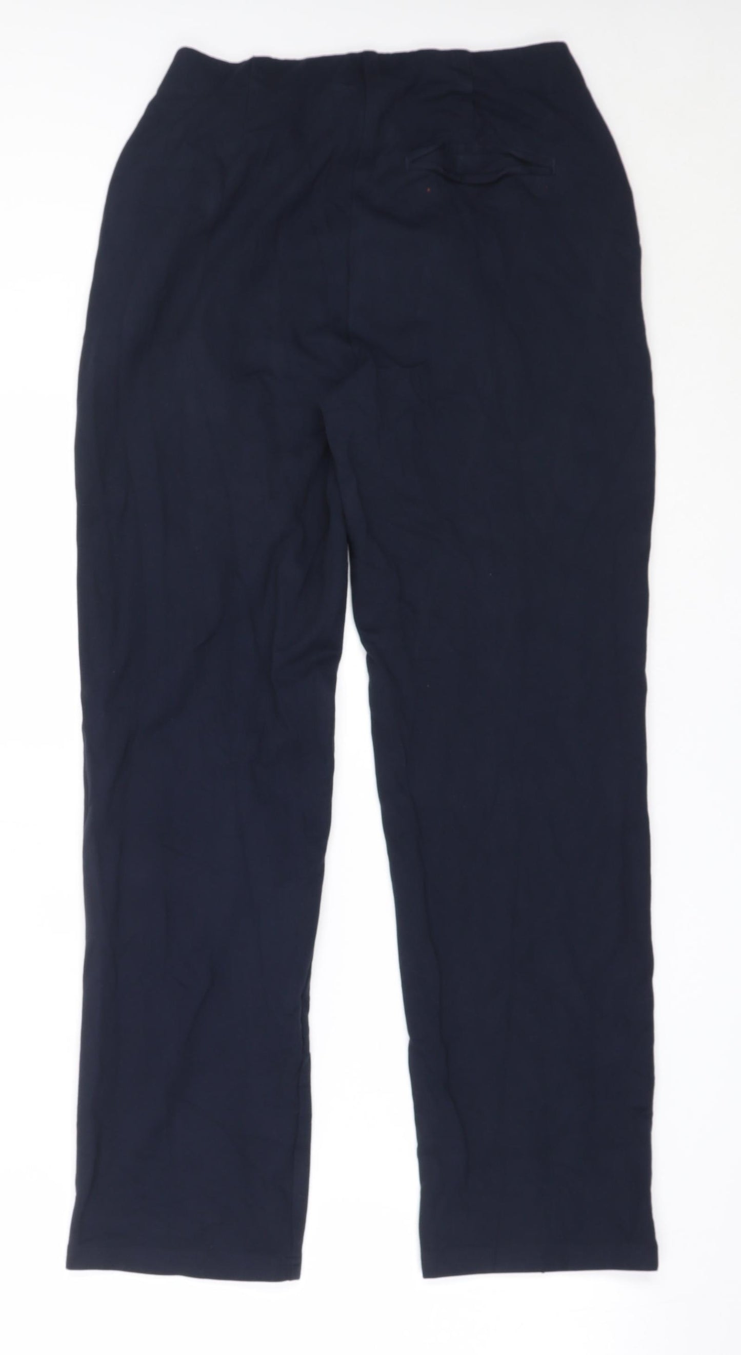 Marks and Spencer Womens Blue  Cotton Sweatpants Trousers Size 10 L28 in Regular