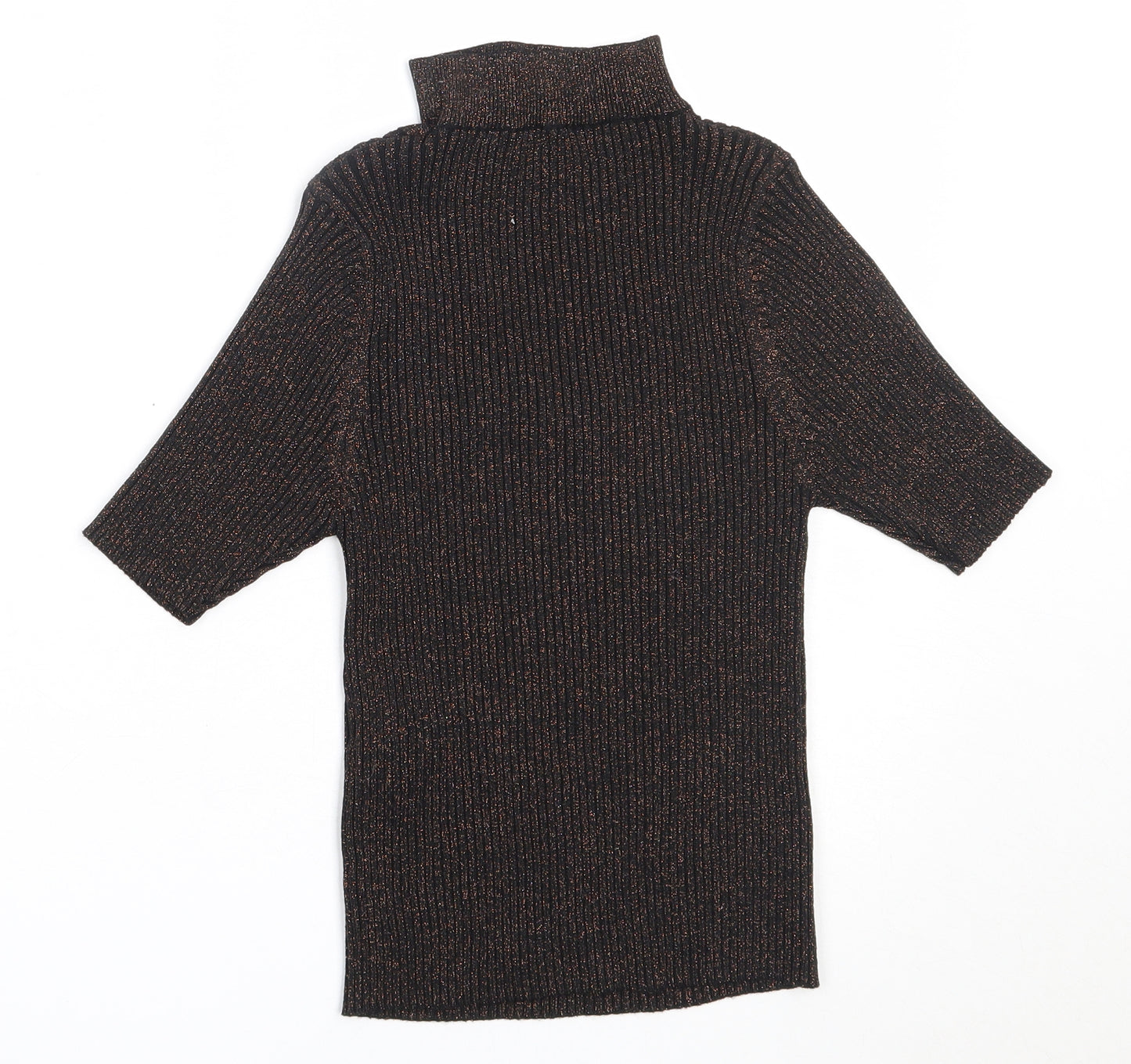 New Look Womens Black  Viscose Basic Blouse Size 8 V-Neck