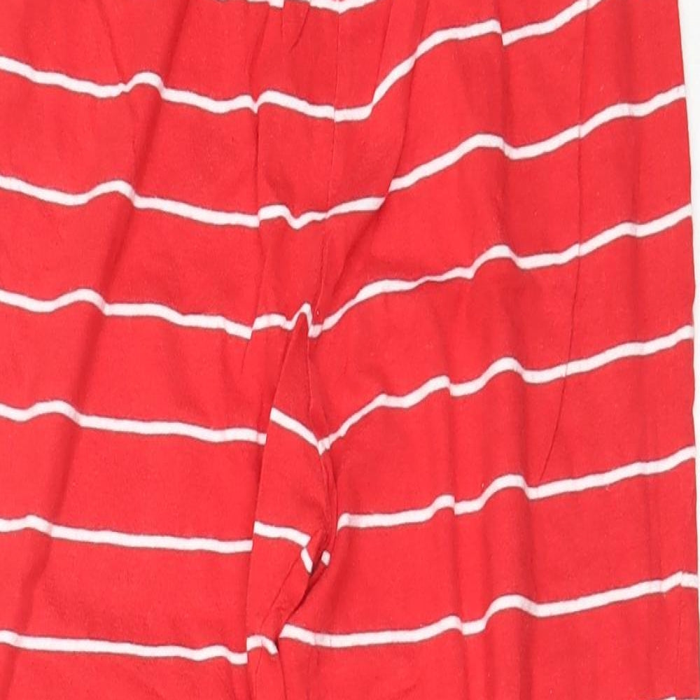 Primark Boys Red Striped Cotton  Pyjama Pants Size 9-10 Years