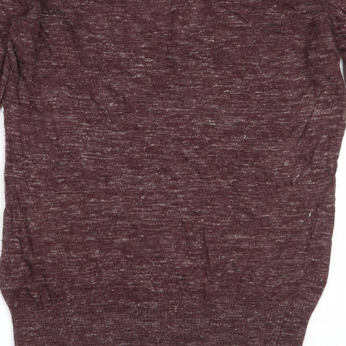NEXT Womens Purple V-Neck  Acrylic Pullover Jumper Size 8