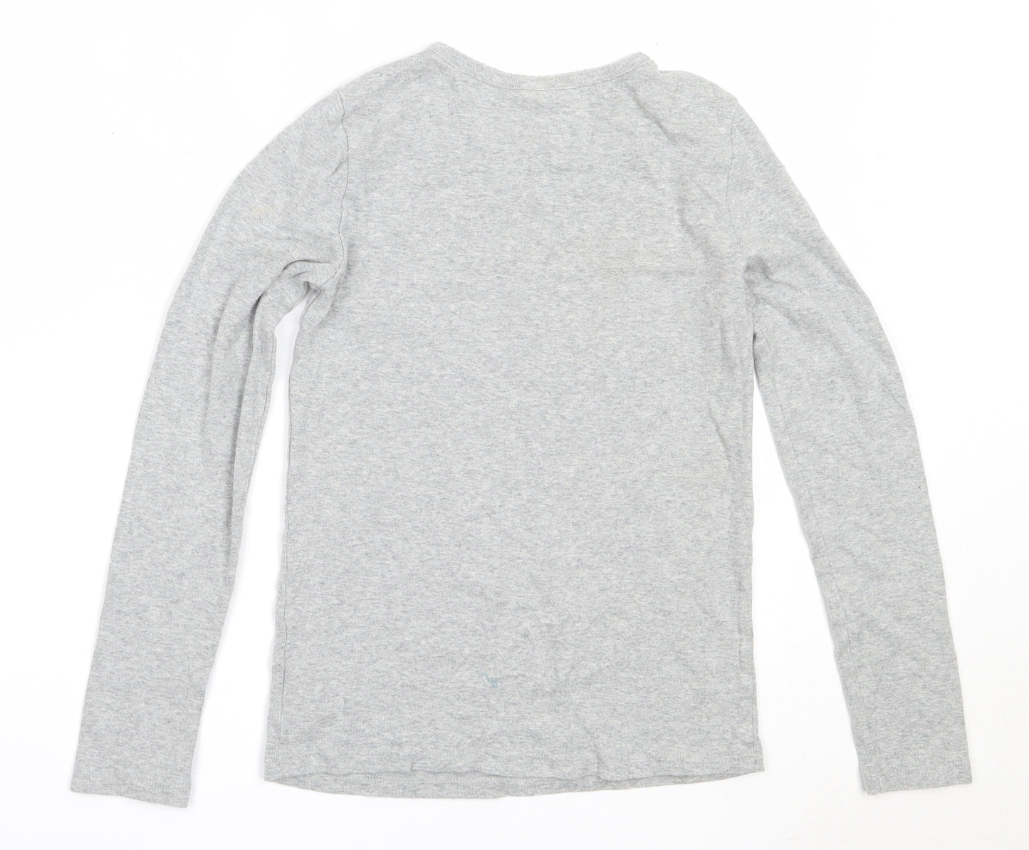 Gap Girls Grey  Cotton Basic T-Shirt Size XL Round Neck