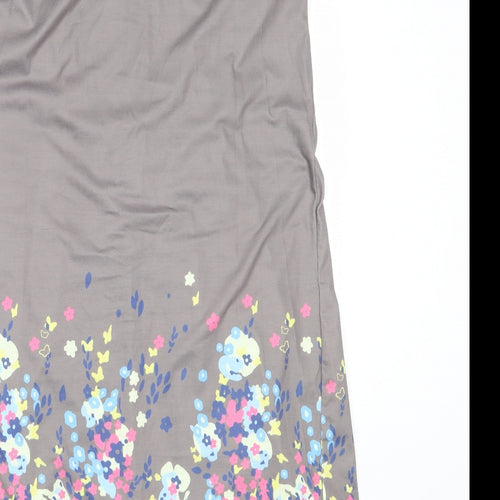 Yidarton Womens Grey  Polyester Shift  Size S  Round Neck