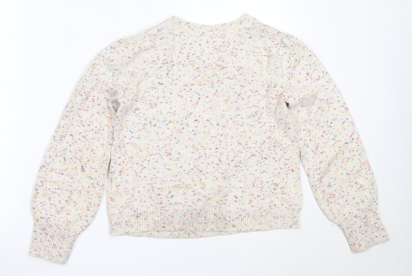Gap Girls Ivory Round Neck  Cotton Pullover Jumper Size 12-13 Years