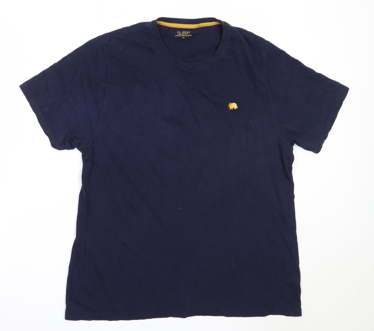 Matalan Mens Blue Solid Cotton  Pyjama Top Size M