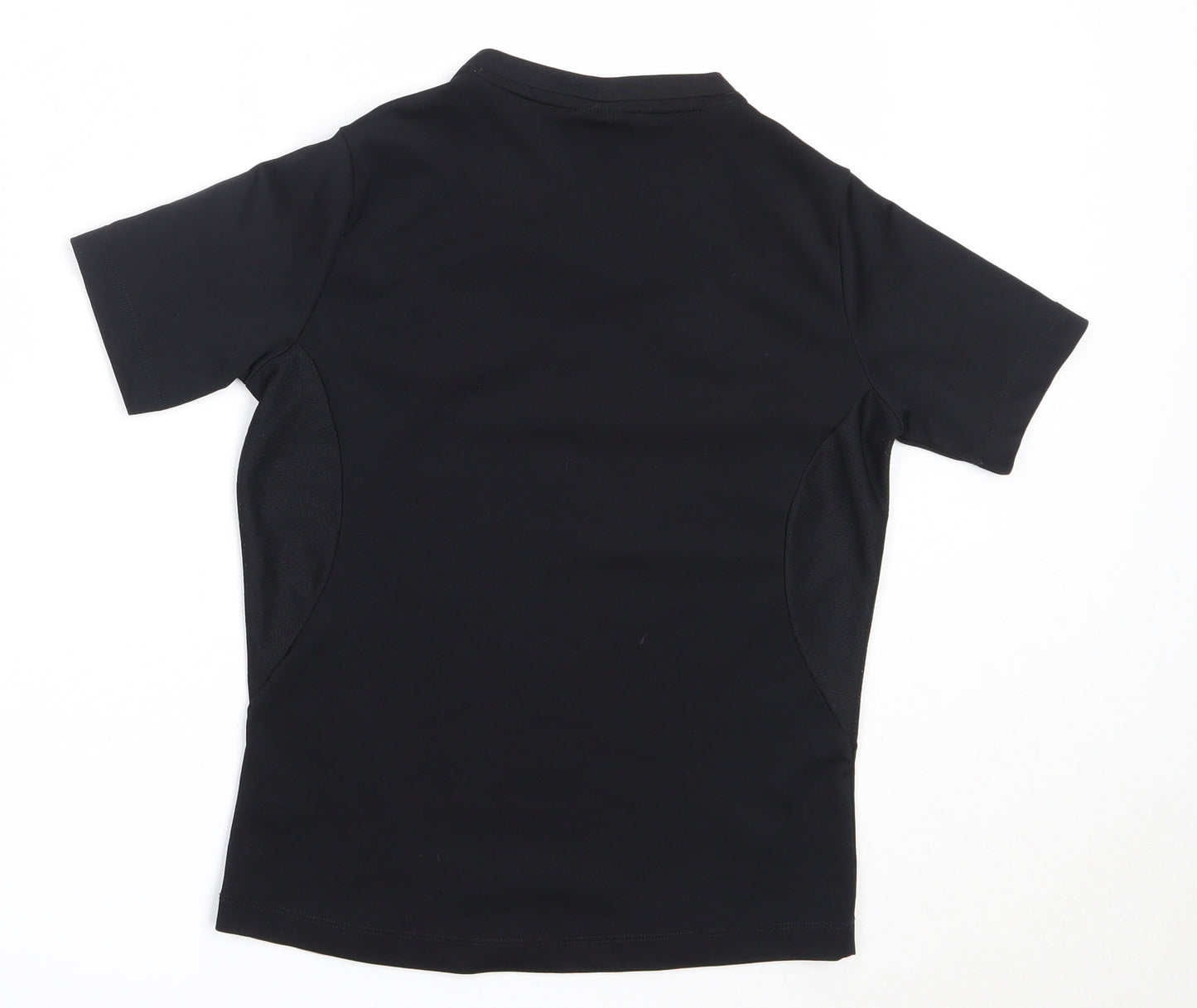 FBT Boys Black  Polyester Jersey T-Shirt Size 10 Years V-Neck  - crewe alexandra football