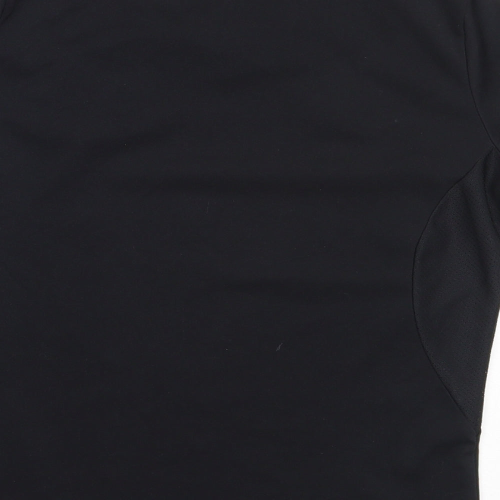 FBT Boys Black  Polyester Jersey T-Shirt Size 10 Years V-Neck  - crewe alexandra football