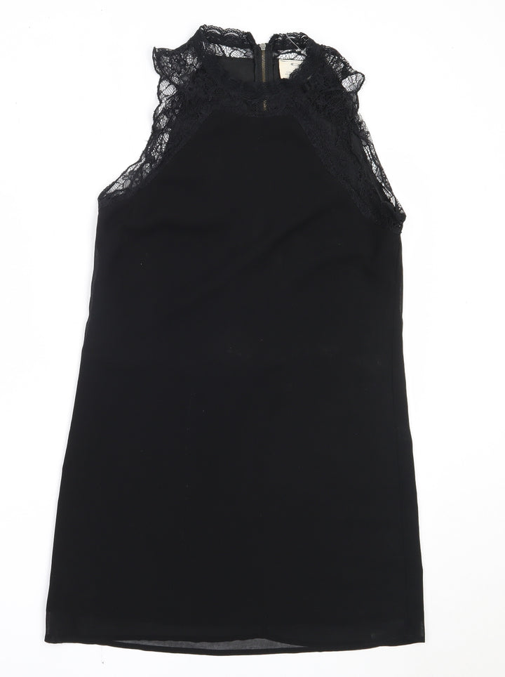 Pins and Needles Womens Black  Polyester Shift  Size S  Round Neck