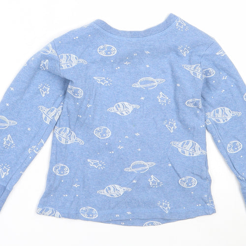 NEXT Boys Blue Solid Cotton  Pyjama Top Size 4-5 Years
