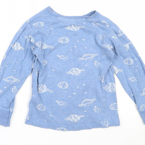 NEXT Boys Blue Solid Cotton  Pyjama Top Size 4-5 Years