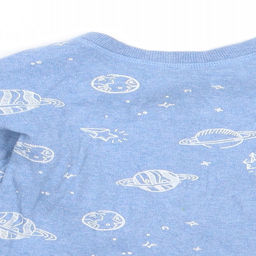 NEXT Boys Blue Solid Cotton  Pyjama Top Size 4-5 Years