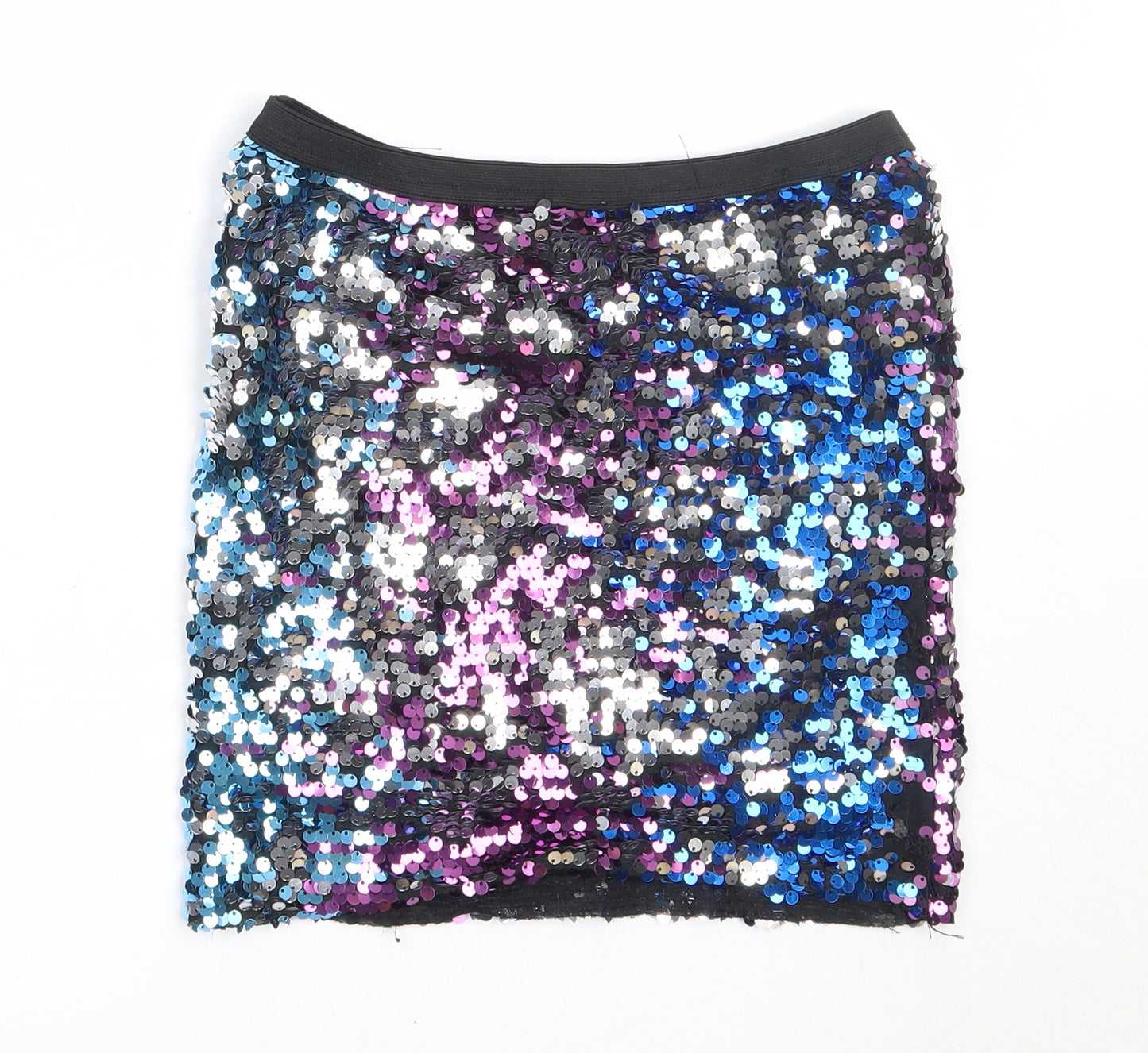 Miss Evie Girls Black  Polyester Mini Skirt Size 7-8 Years  Regular