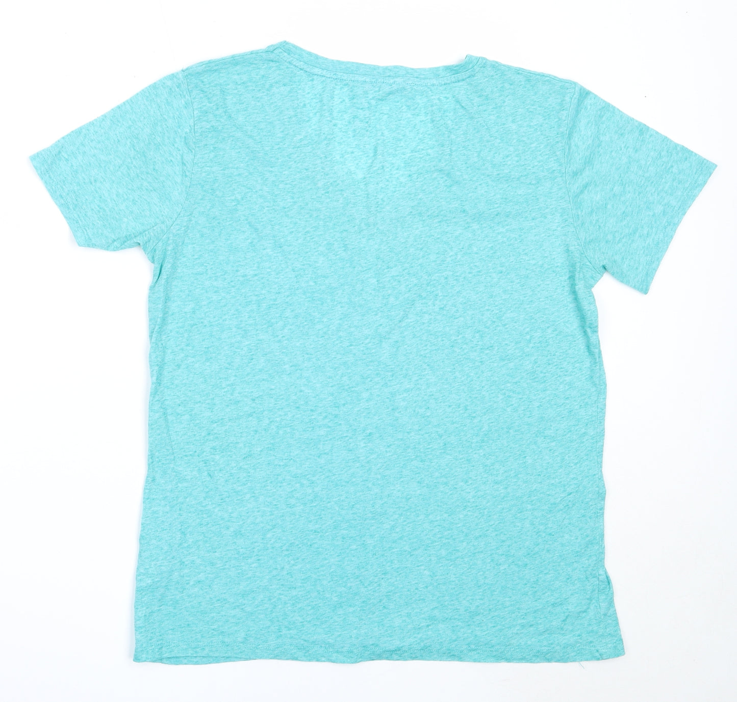 TU Womens Blue  Polyester Basic T-Shirt Size 14 V-Neck