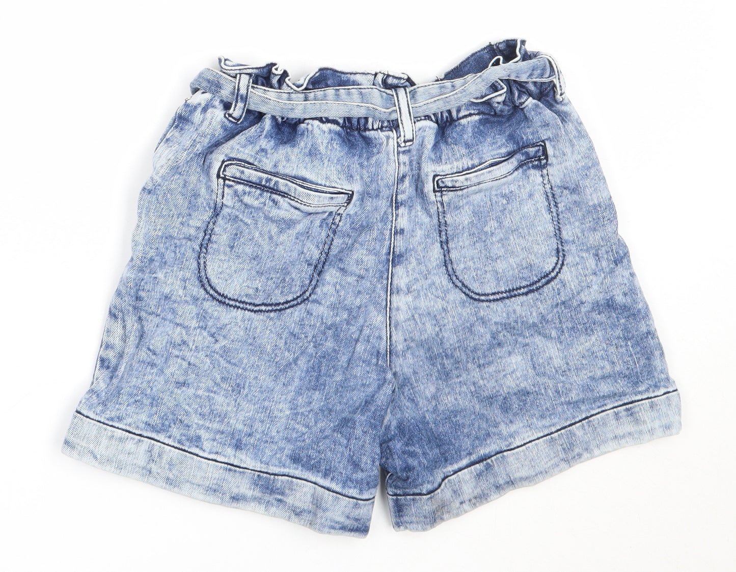 NEXT Girls Blue  Cotton Hot Pants Shorts Size 9 Years  Regular